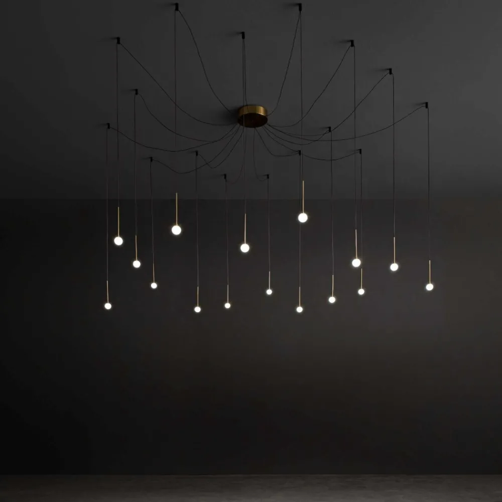 Lampadari Moderni-Ideal Lux lucciola lampadario ragno sp16 led 16w 3000k nero