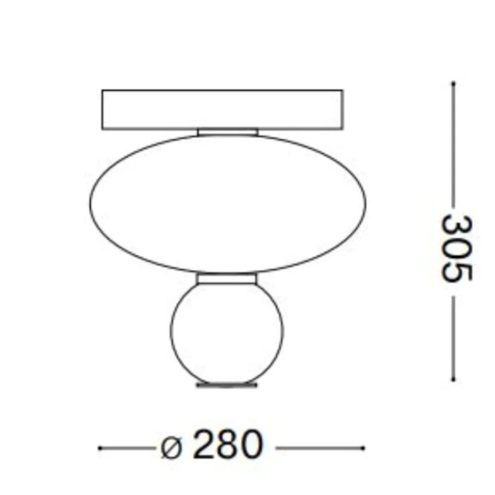 Plafoniere Moderne-Ideal Lux lumiere-2 pl plafoniera in vetro led 18w 3000k