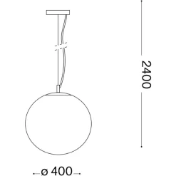 Lampade A Sospensione-Ideal Lux mapa bianco sp1 d40 sospensione sfera in vetro bianco