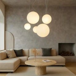 Lampadari Moderni-Ideal Lux mapa sp5 bianco lampadario per tavolo soggiorno moderno
