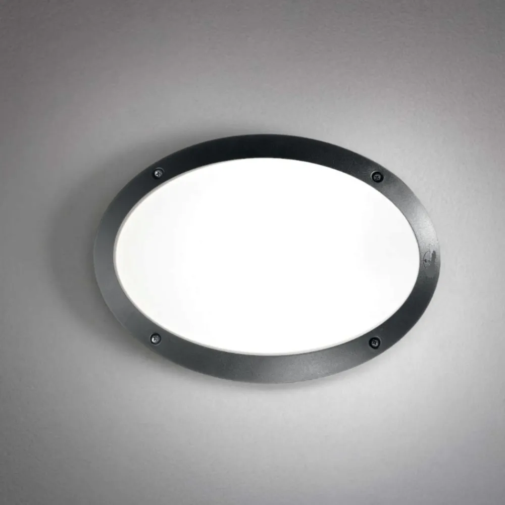 Applique Da Esterno-Ideal Lux medea-1 ap1 applique da esterno ovale nero