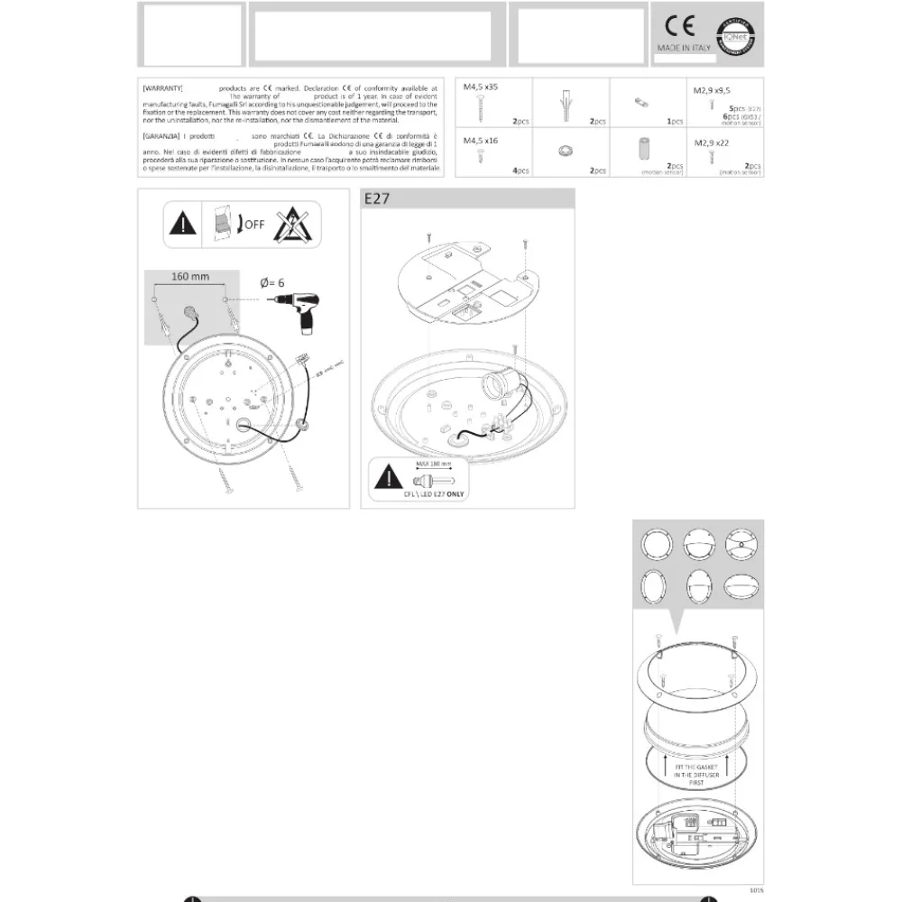 Applique Da Esterno-Ideal Lux medea-1 ap1 applique da esterno ovale nero
