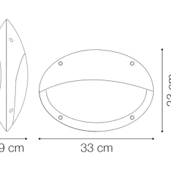 Applique Da Esterno-Ideal Lux medea-2 ap1 applique per esterno nero