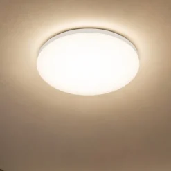 Plafoniere Da Esterno-Ideal Lux mib pl round plafoniera da esterno tonda led 3000k bianca ip65