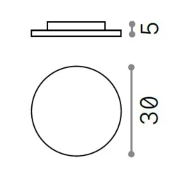 Plafoniere Da Esterno-Ideal Lux mib pl round plafoniera da esterno tonda led 3000k bianca ip65