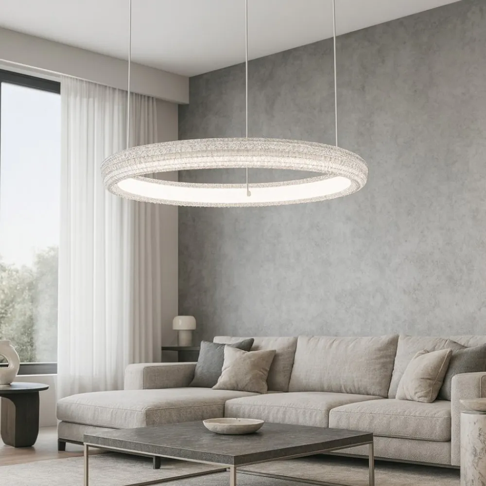 Lampadari Moderni-Ideal Lux miracle sp d40 lampadario moderno cristalli led 3000k