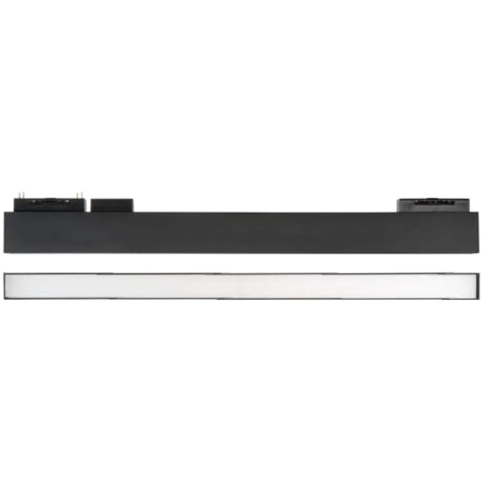 Illuminazione A Binario-Ideal Lux modulo faretto led 48v 26w 3000k nero per binario monofase ottica 100