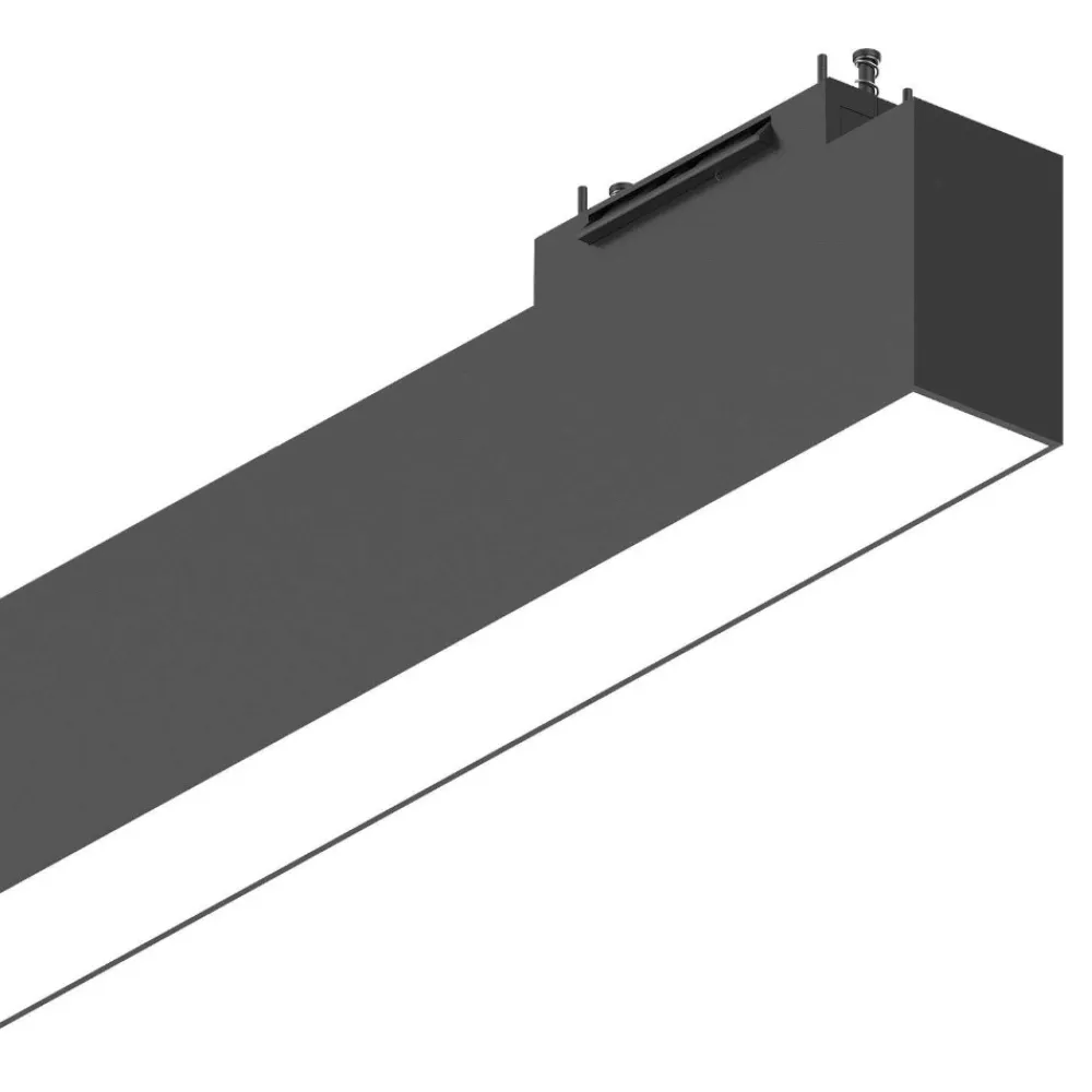 Illuminazione A Binario-Ideal Lux modulo faretto led 48v 26w 3000k nero per binario monofase ottica 100