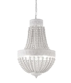 Lampadari Moderni-Ideal Lux monet sp6 lampadario shabby chic bianco sei luci