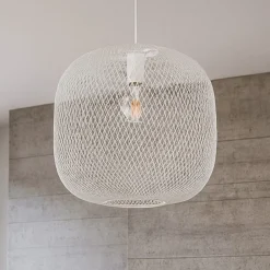 Lampadari Moderni-Ideal Lux net sp1 d34 lampadario design bianco particolare per soggiorno moderno