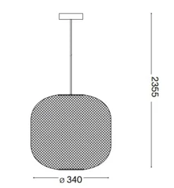 Lampadari Moderni-Ideal Lux net sp1 d34 lampadario design bianco particolare per soggiorno moderno