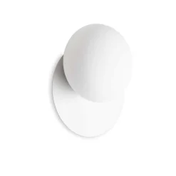 Applique Da Parete-Ideal Lux ninfea ap1 applique moderna bianca sfera vetro