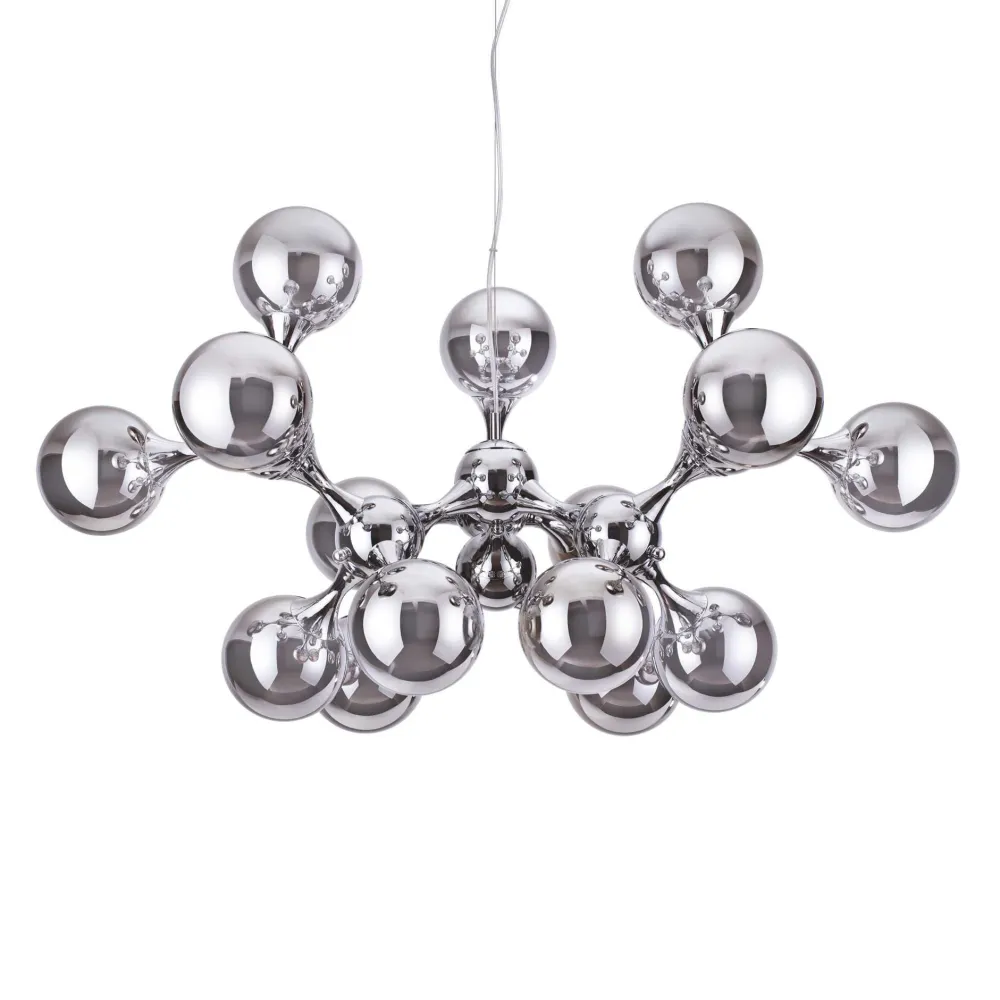 Lampadari Moderni-Ideal Lux nodi sp15 lampadario moderno cromo sfere vetro