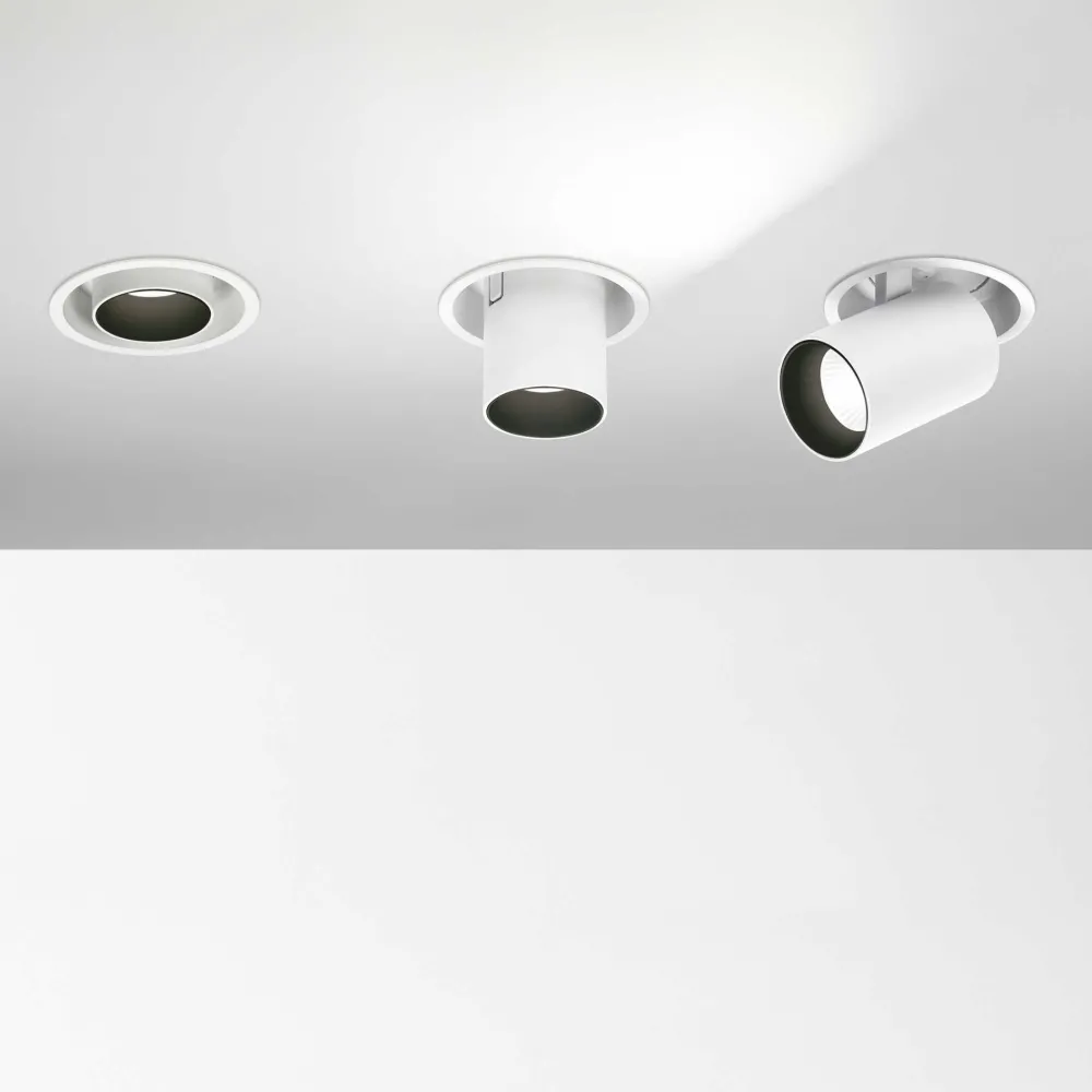 Faretti Da Incasso-Ideal Lux nova faretto da incasso led 12w 3000k orientabile bianco