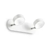 Applique Da Parete-Ideal Lux oby ap2 applique due luci led 12w 3000k orientabili