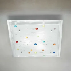 Plafoniere Moderne-Ideal Lux ocean pl2 plafoniera moderna quadrata in vetro