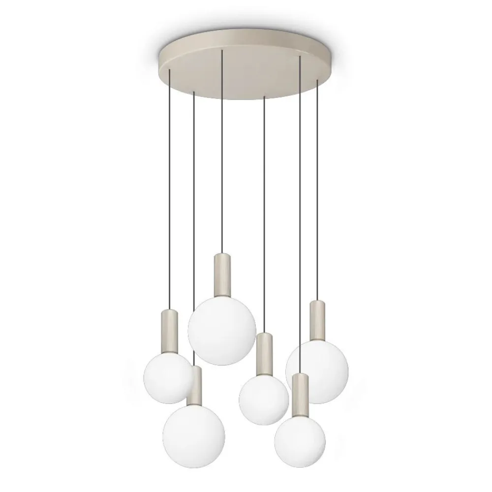 Lampadari Moderni-Ideal Lux odeon lampadario a cascata 6 sfere led 3000k