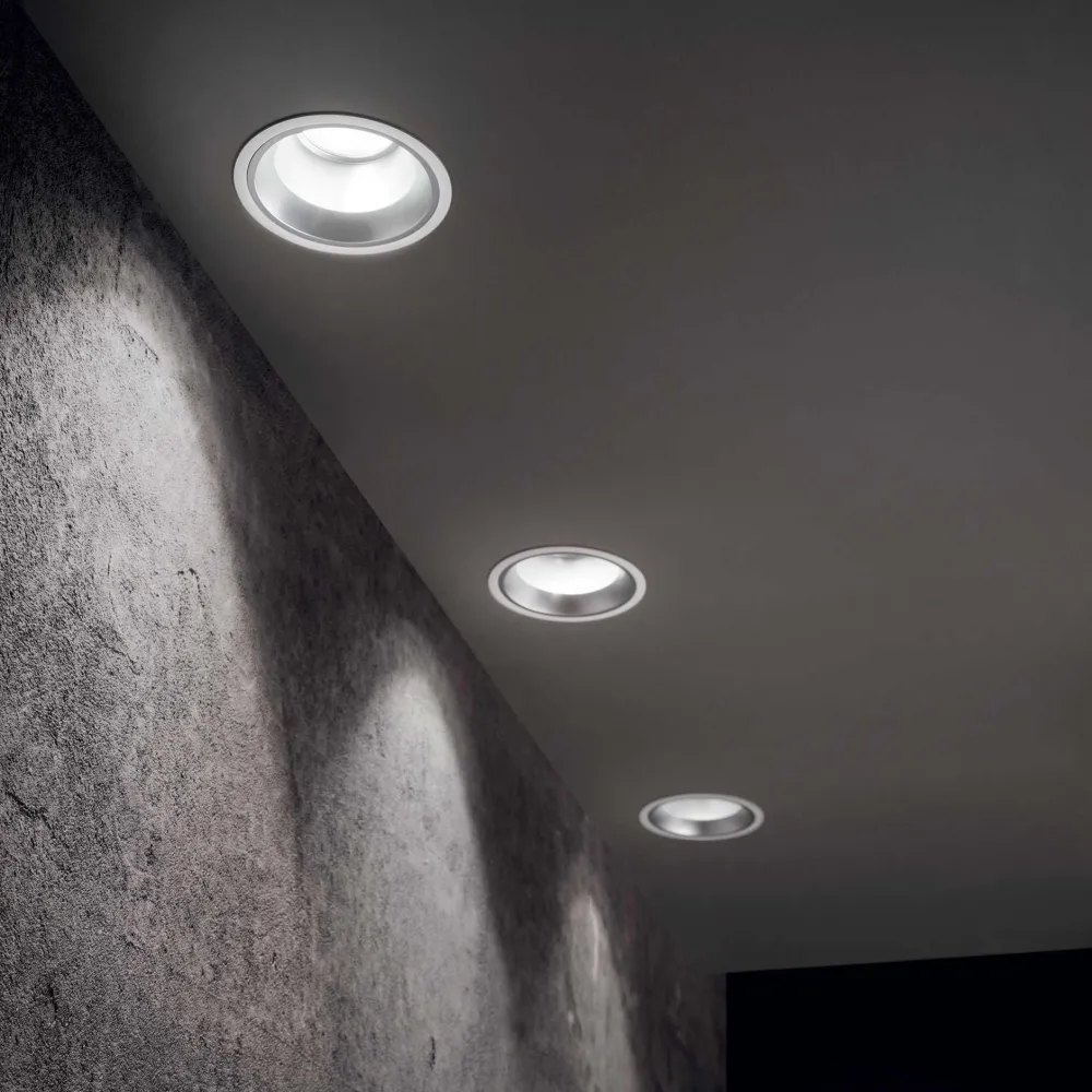 Faretti Da Incasso-Ideal Lux off fi tondo bianco faretto led incasso 15w 4000k
