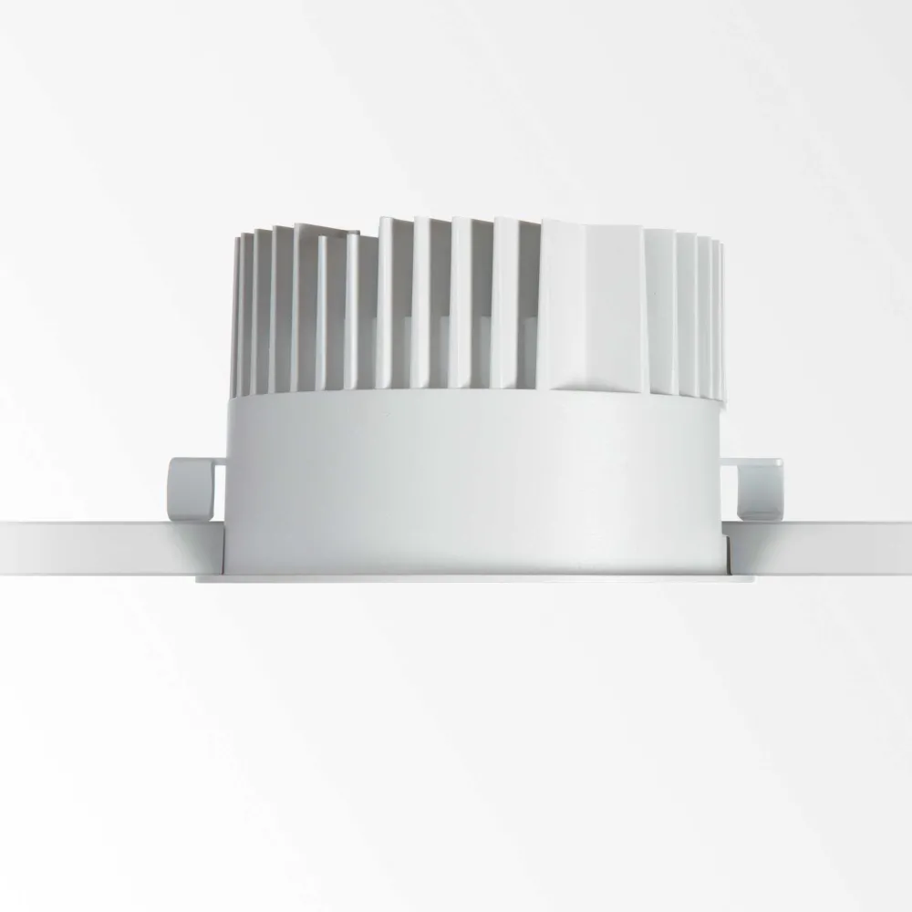 Faretti Da Incasso-Ideal Lux off fi tondo bianco faretto led incasso 15w 4000k