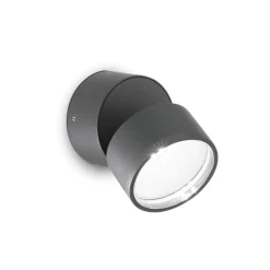 Faretti Da Esterno-Ideal Lux omega ap round 3000k faretto orientabileper esterno ip54 antracite