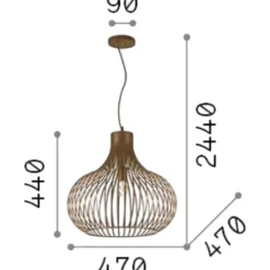Lampadari Moderni-Ideal Lux onion sp1 d47 lampadario