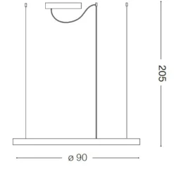 Lampadari Moderni-Ideal Lux oracle slim bianco sp d090 round led 51w 3000k lampadario particolare