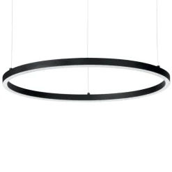 Lampadari Moderni-Ideal Lux oracle slim sp d070 nero round lampadario led 38w 3000k