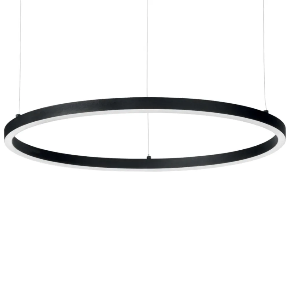 Lampadari Moderni-Ideal Lux oracle slim sp d070 nero round lampadario led 38w 3000k
