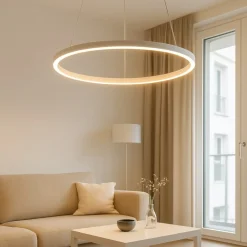 Lampadari Moderni-Ideal Lux oracle slim sp d050 round bianco lampadario led 30w 3000k