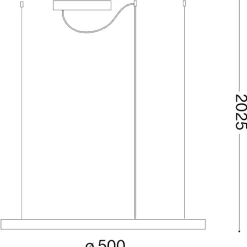 Lampadari Moderni-Ideal Lux oracle slim sp d050 round bianco lampadario led 30w 3000k