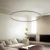 Lampadari Moderni-Ideal Lux oracle slim sp d150 round lampadario nero dali led 76w 3000k