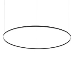Lampadari Moderni-Ideal Lux oracle slim sp d150 round lampadario nero dali led 76w 3000k