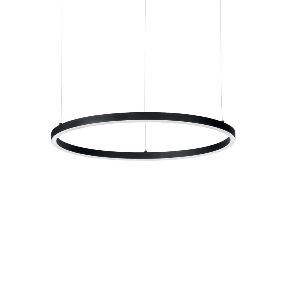Lampadari Moderni-Ideal Lux oracle slim sp d050 round lampadario led 32w 4000k cerchio nero