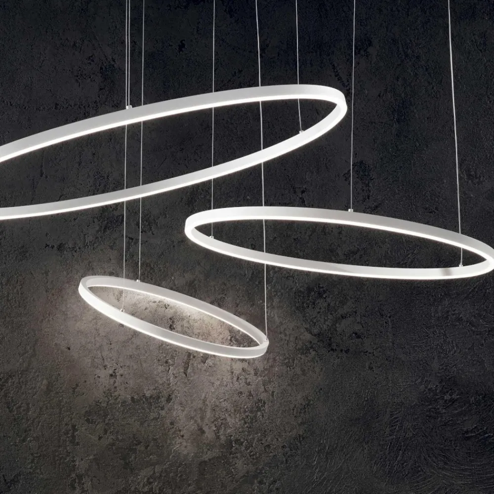 Lampadari Moderni-Ideal Lux oracle slim sp d050 round lampadario led 29w 3000k dimmerabile dali