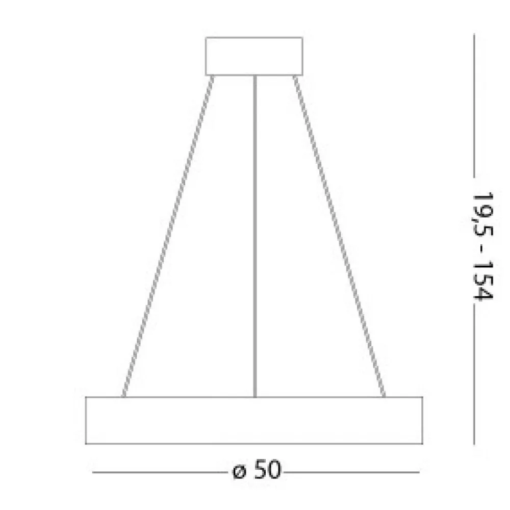 Lampadari Moderni-Ideal Lux oracle sp d50 lampadario moderno led 28w 3000k bianco