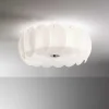 Plafoniere Moderne-Ideal Lux ovalino pl8 plafoniera moderna vetro bianco