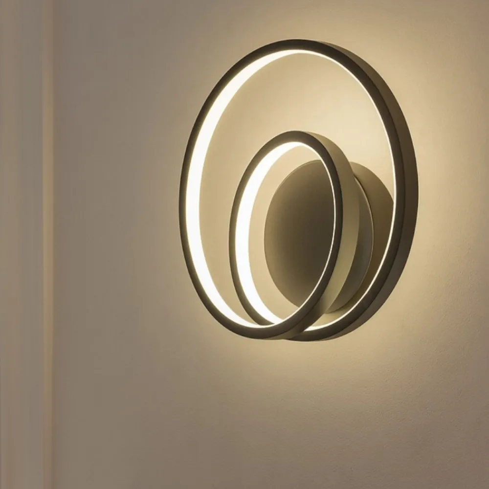 Applique Da Parete-Ideal Lux oz ap dali applique led 3000k dimmerabile nera design moderno