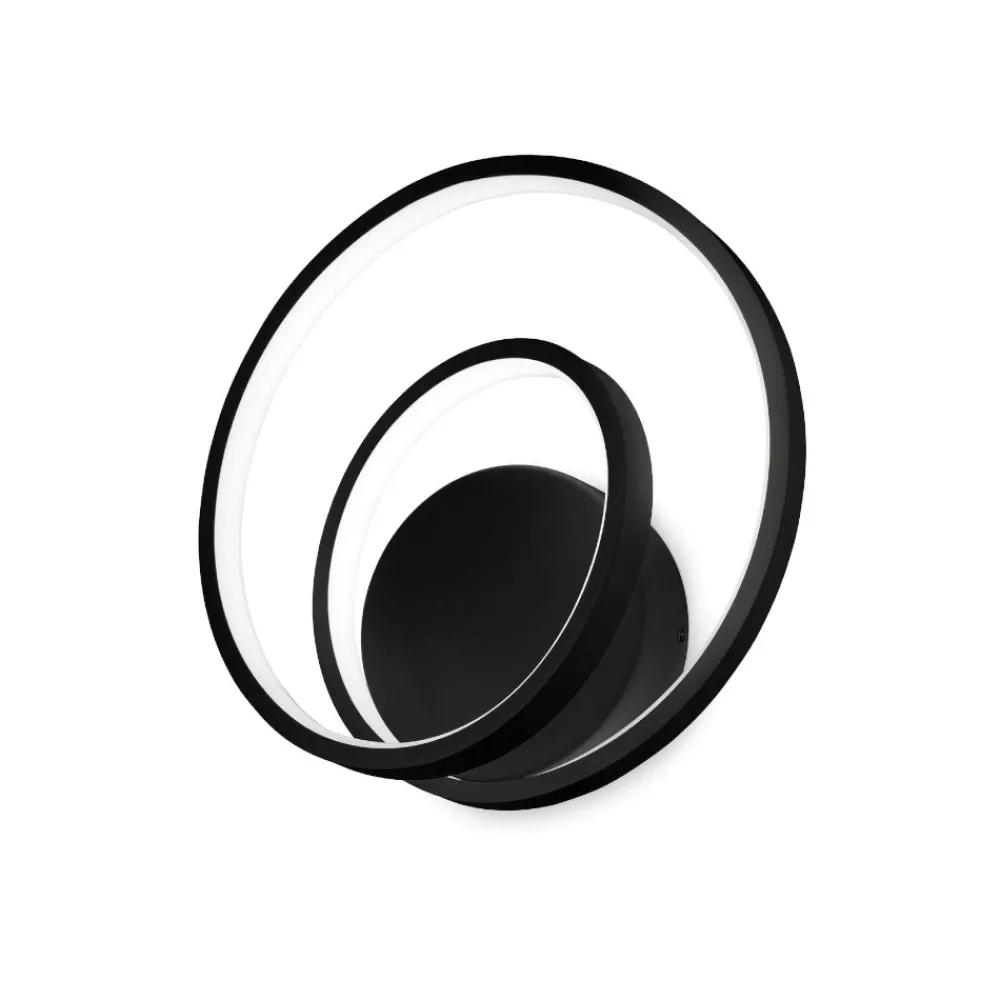 Applique Da Parete-Ideal Lux oz ap dali applique led 3000k dimmerabile nera design moderno