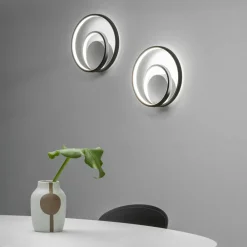 Applique Da Parete-Ideal Lux oz ap dali applique led 3000k dimmerabile nera design moderno