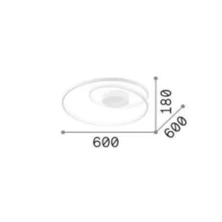 Plafoniere Moderne-Ideal Lux oz pl plafoniera da camera da letto led 27000k