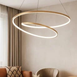 Lampadari Moderni-Ideal Lux oz sp d60 on-off ottone lampadario led moderno per soggiorno 47w 3000k