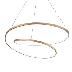 Lampadari Moderni-Ideal Lux oz sp d80 ottone lampadario per soggiorno led 59w 3000k
