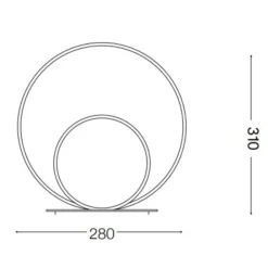 Abat Jour-Ideal Lux oz tl on-off 2700k abat jour da comodino bianca led