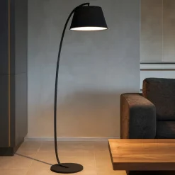 Lampade Da Terra-Ideal Lux pagoda pt1 piantana arco nera moderna
