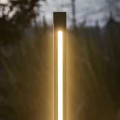 Lampioni Da Giardino-Ideal Lux paletto luminoso da giardino antracite led 25w 3000k jedi pt h160