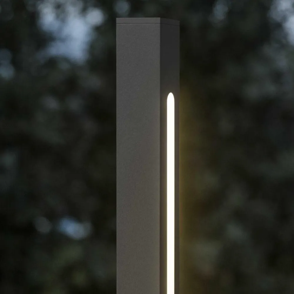 Lampioni Da Giardino-Ideal Lux paletto luminoso da giardino antracite led 25w 3000k jedi pt h160