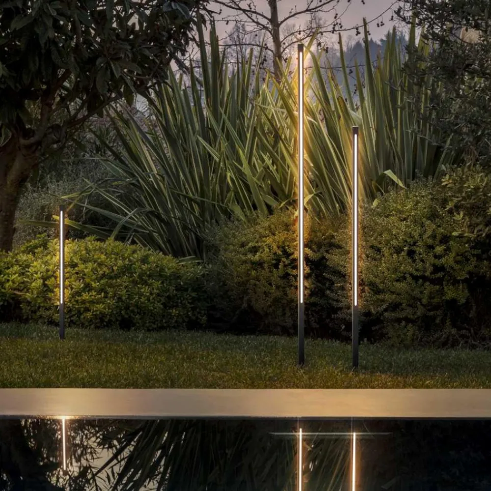 Lampioni Da Giardino-Ideal Lux paletto luminoso da giardino antracite led 25w 3000k jedi pt h160