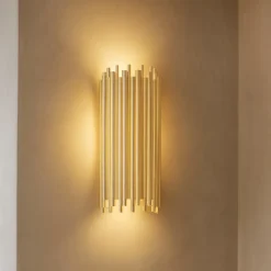 Applique Da Parete-Ideal Lux pan ap2 applique lampada da parete metallo oro design