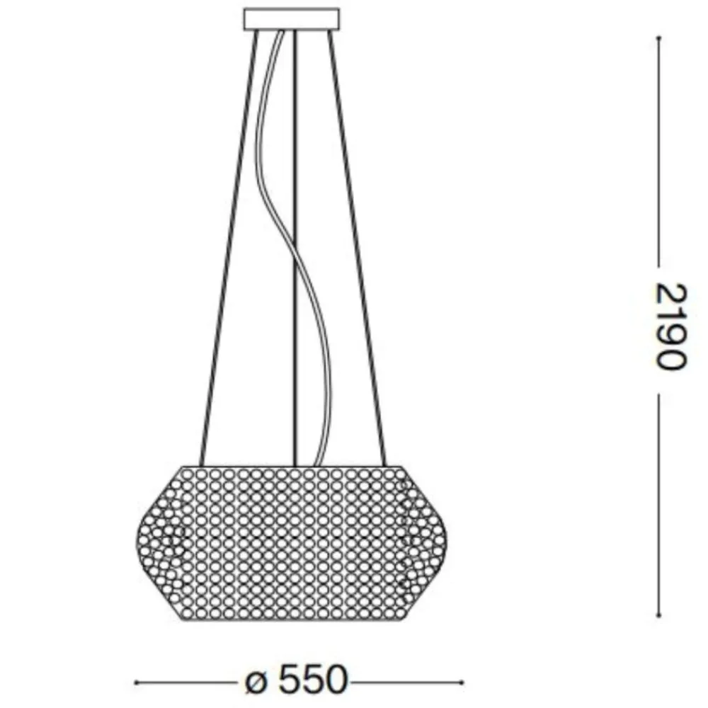 Lampadario Camera Da Letto-Ideal Lux pasha sp10 lampadario per camera da letto