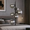 Lampadario Camera Da Letto-Ideal Lux perlage sp6 lampadario stanza da letto fume'